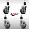 Service Caster 4'' SS Gray Poly Wheel Swivel 1-7/8'' Expanding Stem Caster Set 2 Brakes, 4PK SCC-SSEX20S414-PPUB-2-TLB-2-178 - alternate 5